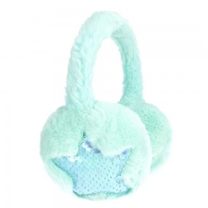 Casca protectie urechi, Albastra, cu blanita si paiete - STARPAK 477834 29.411765