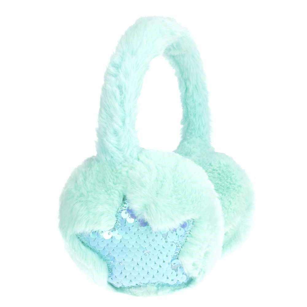 Casca protectie urechi, Albastra, cu blanita si paiete - STARPAK 477834 29.411765