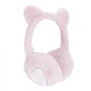 Casca protectie urechi, Roz, cu blanita si paiete - STARPAK 477832 33.613445