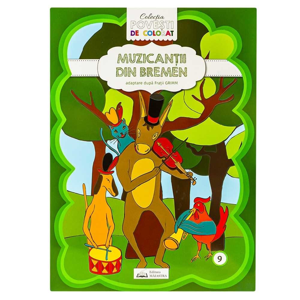 Carte de colorat A4, 28 pagini, Muzicantii din Bremen 4.201681