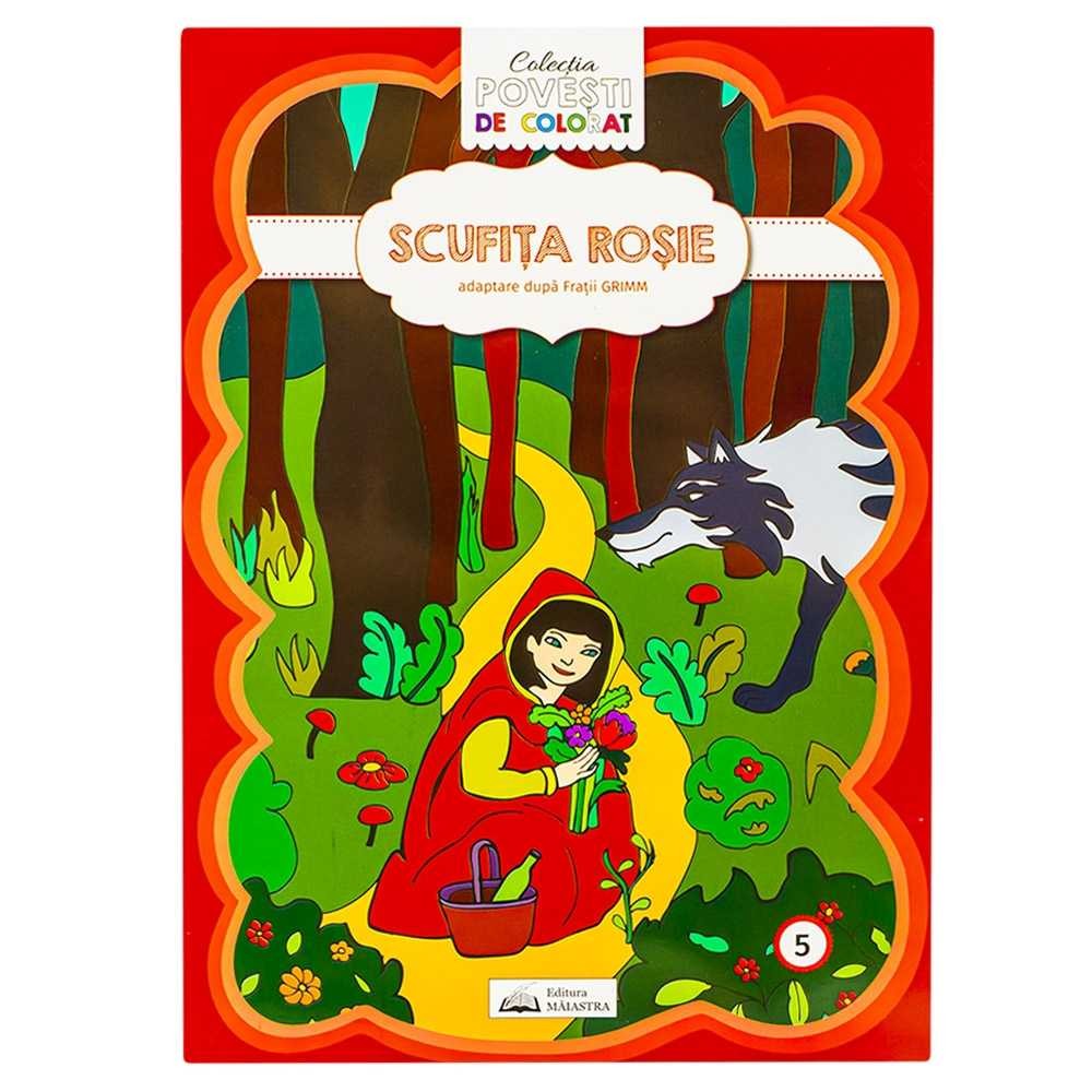 Carte de colorat A4, 28 pagini, Scufita rosie 4.201681