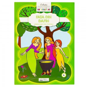Carte de colorat A4, 28 pagini, Fata din dafin 4.201681