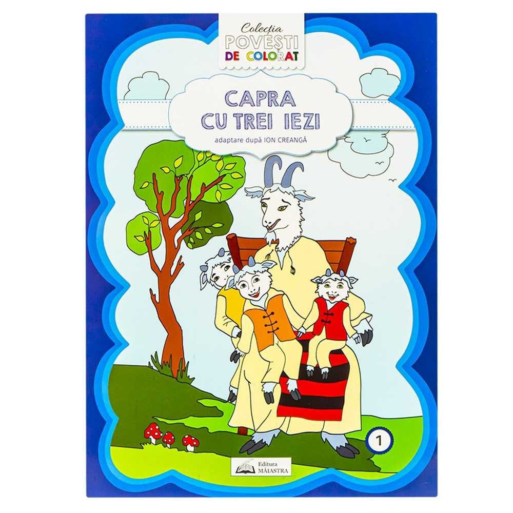 Carte de colorat A4, 28 pagini, Capra cu trei iezi 4.201681
