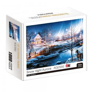 Puzzle carton, in cutie, Peisaj de iarna, 1000 piese Q1072 0