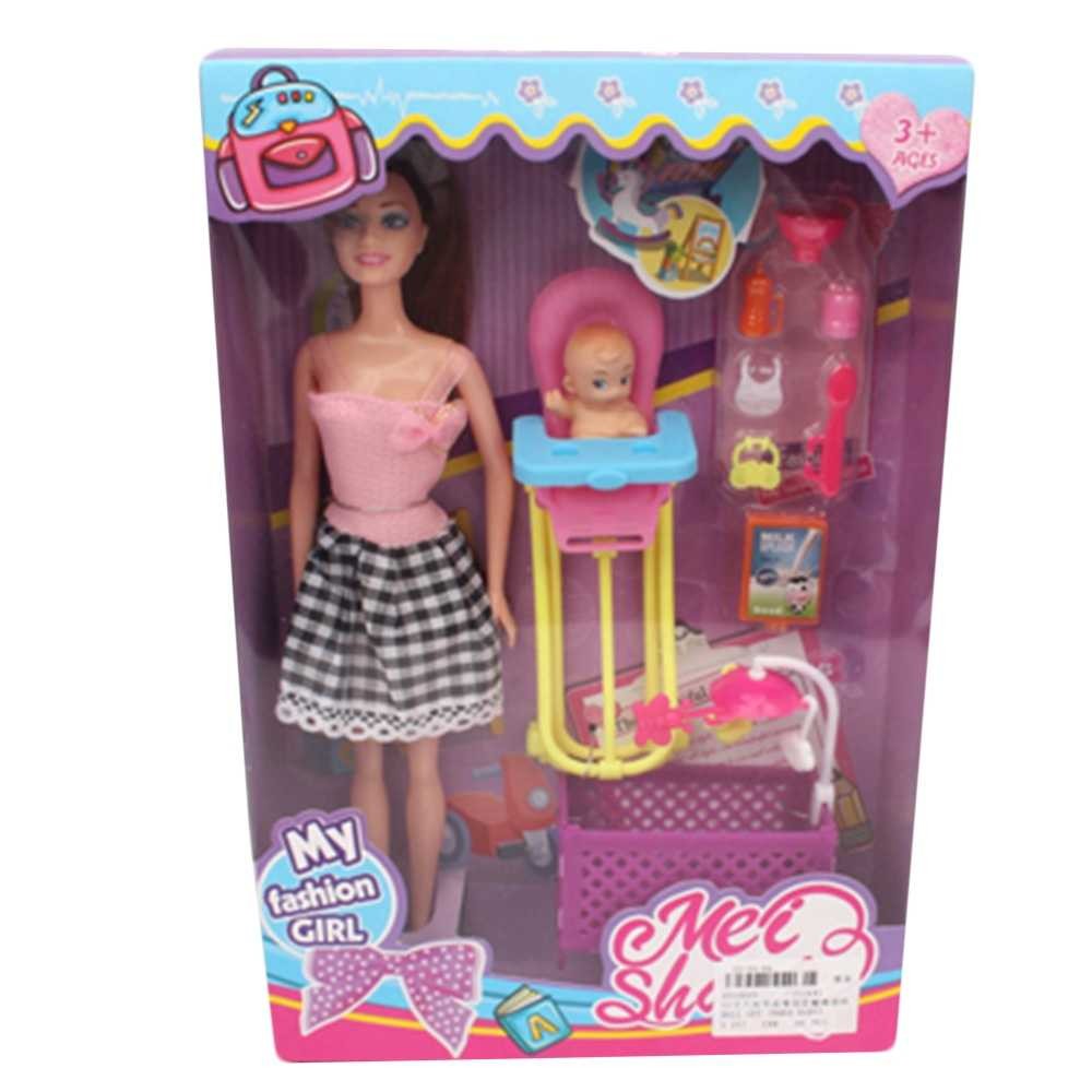 Papusa + bebelus cu accesorii 1616A1 38.655462