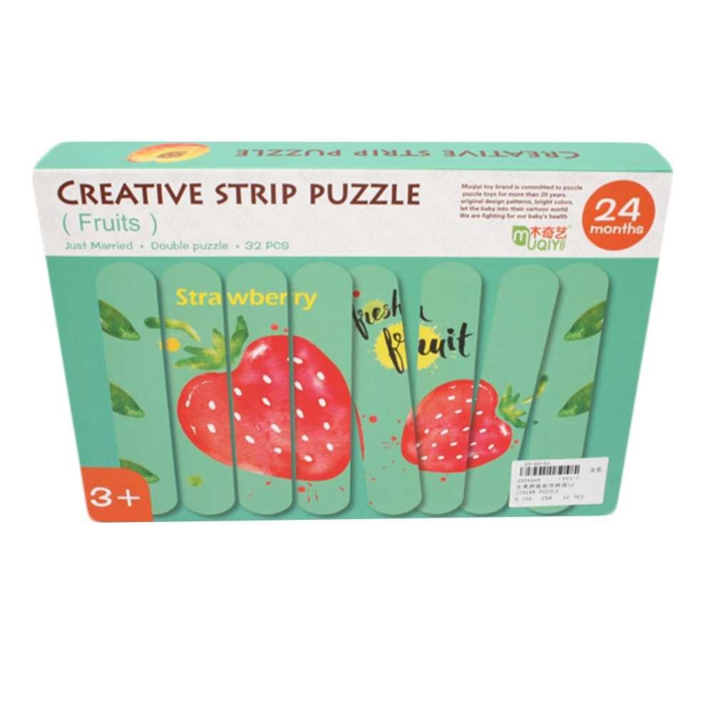 Puzzle betisoare din lemn, Fructe, 32 piese PT1-7 52.10084