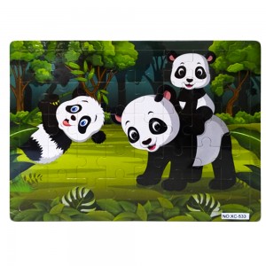 Puzzle lemn, 40 piese, Ursuleti panda XC-533 12.605042