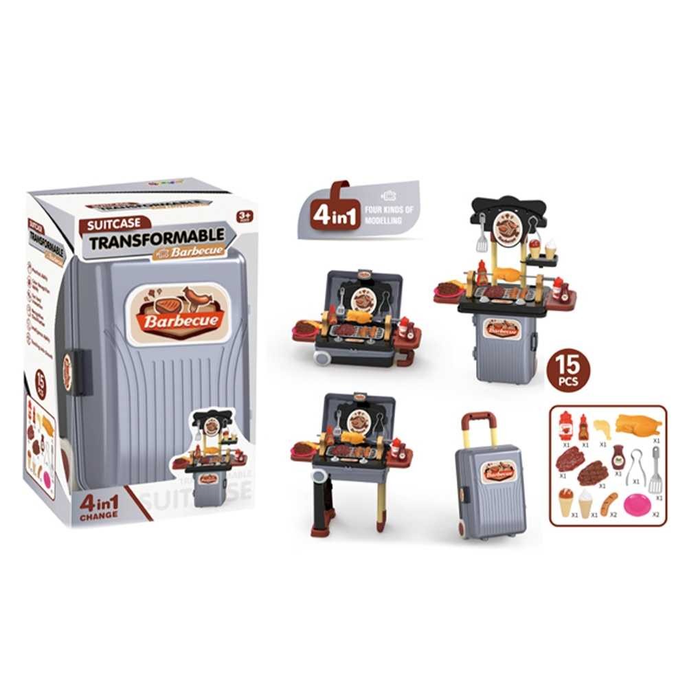 Play set barbeque, in troller, 15 piese CK08B 71.428571