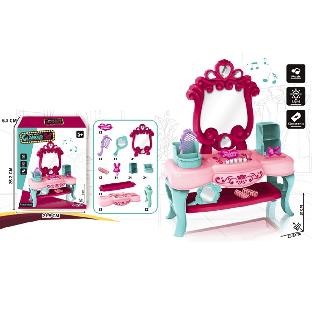 Masuta cu oglinda + accesorii frumusete 71022-41 46.218487