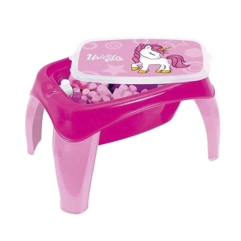 Masuta activitati, Roz - Unicorn+ 30 cuburi jumbo - DOLU 2598 88.235294