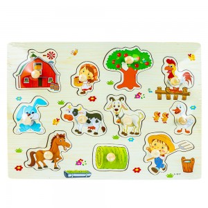 Puzzle din lemn, incastru, cu pioneze, Ferma A-3017 26.890756