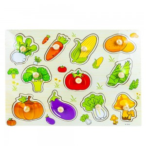 Puzzle din lemn, incastru, cu pioneze, Legume A-3013 26.890756