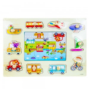 Puzzle din lemn, incastru, cu pioneze, Vehicule A-3003 26.890756
