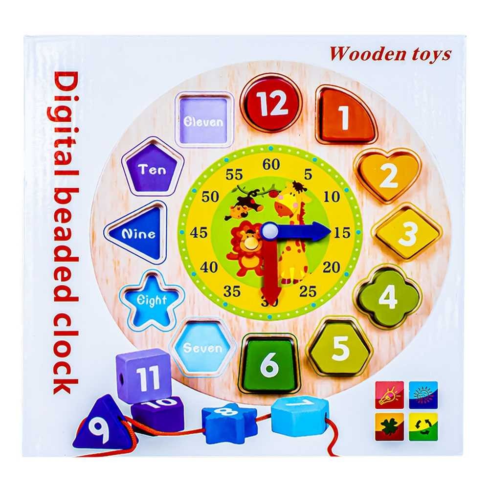 Puzzle educativ, din lemn, Ceas 897-82 37.815126