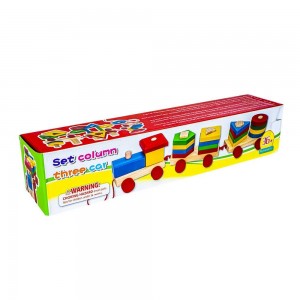 Trenulet din lemn, cu forme geometrice BX-106 57.983193