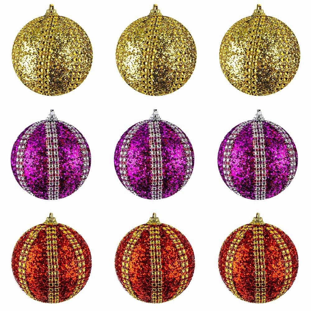 Globuri pom Craciun, 8 cm, 3 buc/set D-21063 15.966387