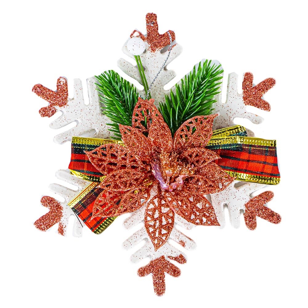 Ornament Craciun, Fulg de nea, 14.5 cm, 1 buc/set ZD-3063 7.563025