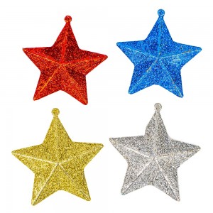Ornament Craciun, Stea color, 7 cm, 4 buc/set KY-20288 3.361345