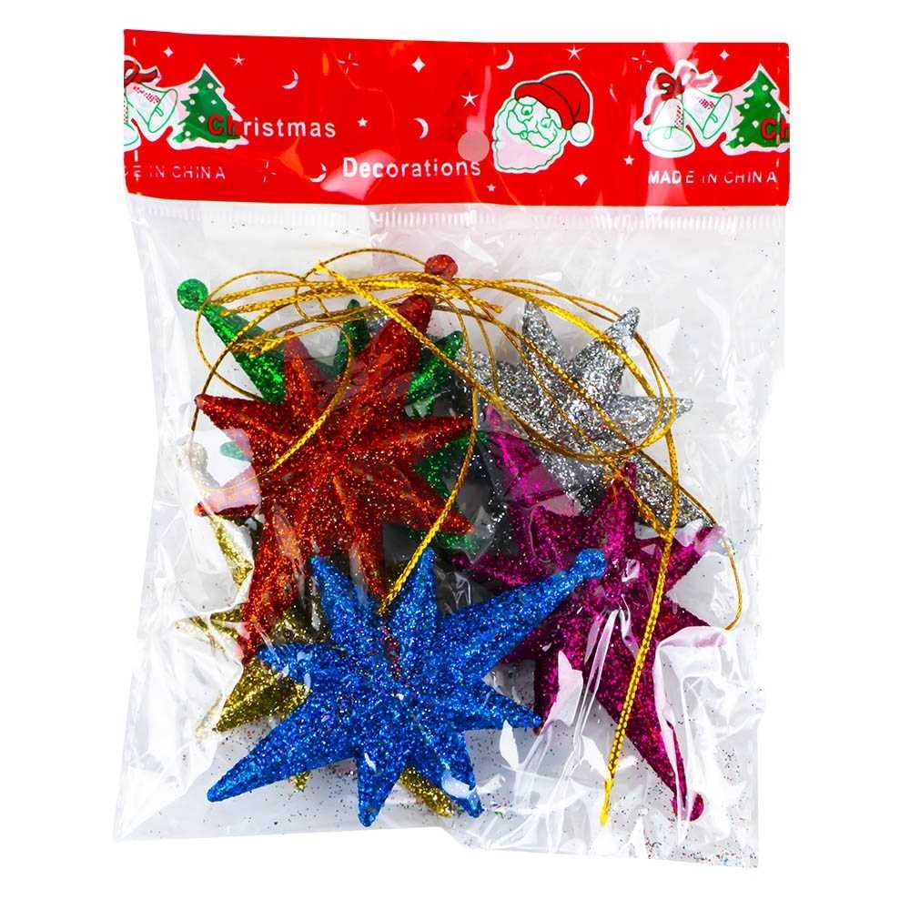 Ornament Craciun, Stea color, 8 cm, 6 buc/set AB21-006 4.201681