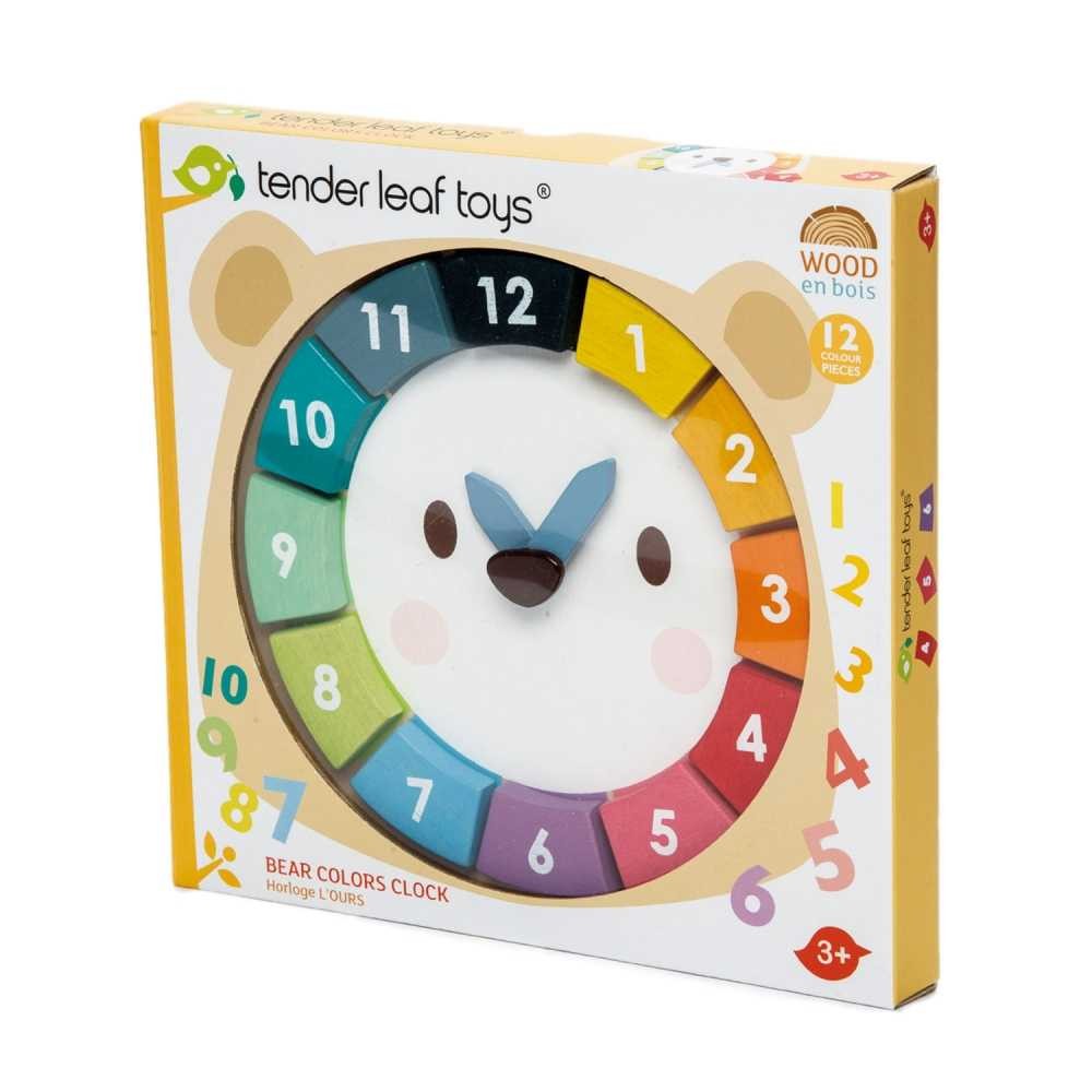 Ceasul Ursul colorat, din lemn, 12 piese TL8408 100