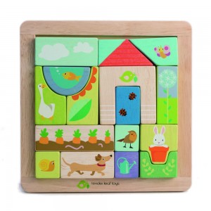 Puzzle educativ ilustratii din gradina, din lemn, 17 piese TL8454 125.210084