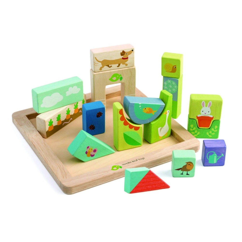 Puzzle educativ ilustratii din gradina, din lemn, 17 piese TL8454 125.210084