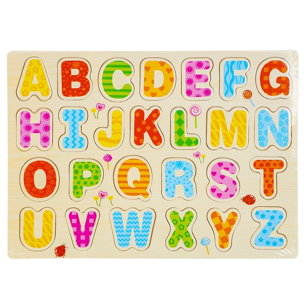 Puzzle din lemn, incastru, Litere majuscule MZ-003 24.369748