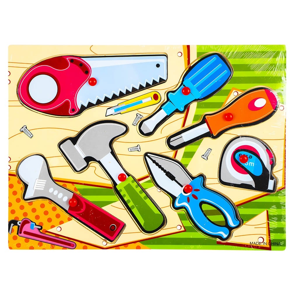 Puzzle din lemn, incastru, pioneze, Unelte 258-18 24.369748
