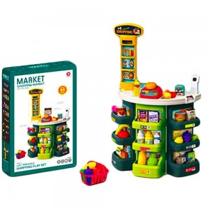 Supermarket, cu lumina si sunet + accesorii, pentru baieti, 51x27x78 cm, 44 piese 922-06B 172.268908