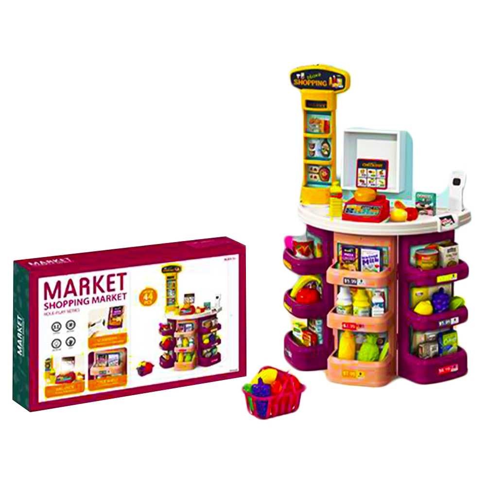 Supermarket, cu lumina si sunet + accesorii, pentru fete, 51x27x78 cm, 44 piese 922-06A 172.268908