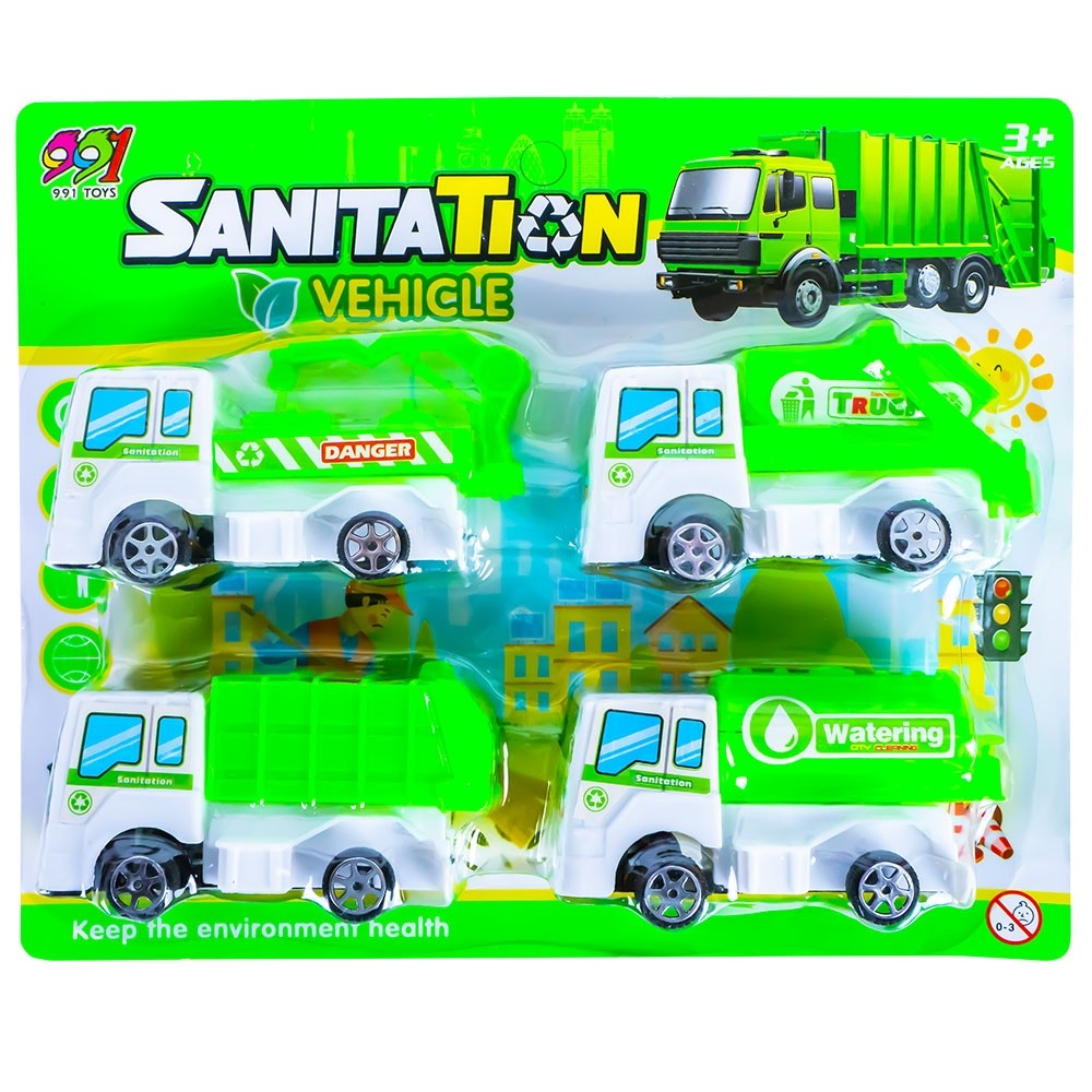 Masinute salubrizare, 4 buc/set 991-8A 12.605042