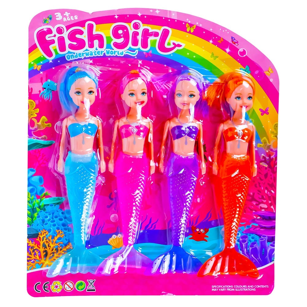 Papusa sirena, 4 buc/set 6622-4 24.369748