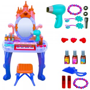 Masuta cu oglinda, scaunel + orga si accesorii frumusete 661-136 200.840336