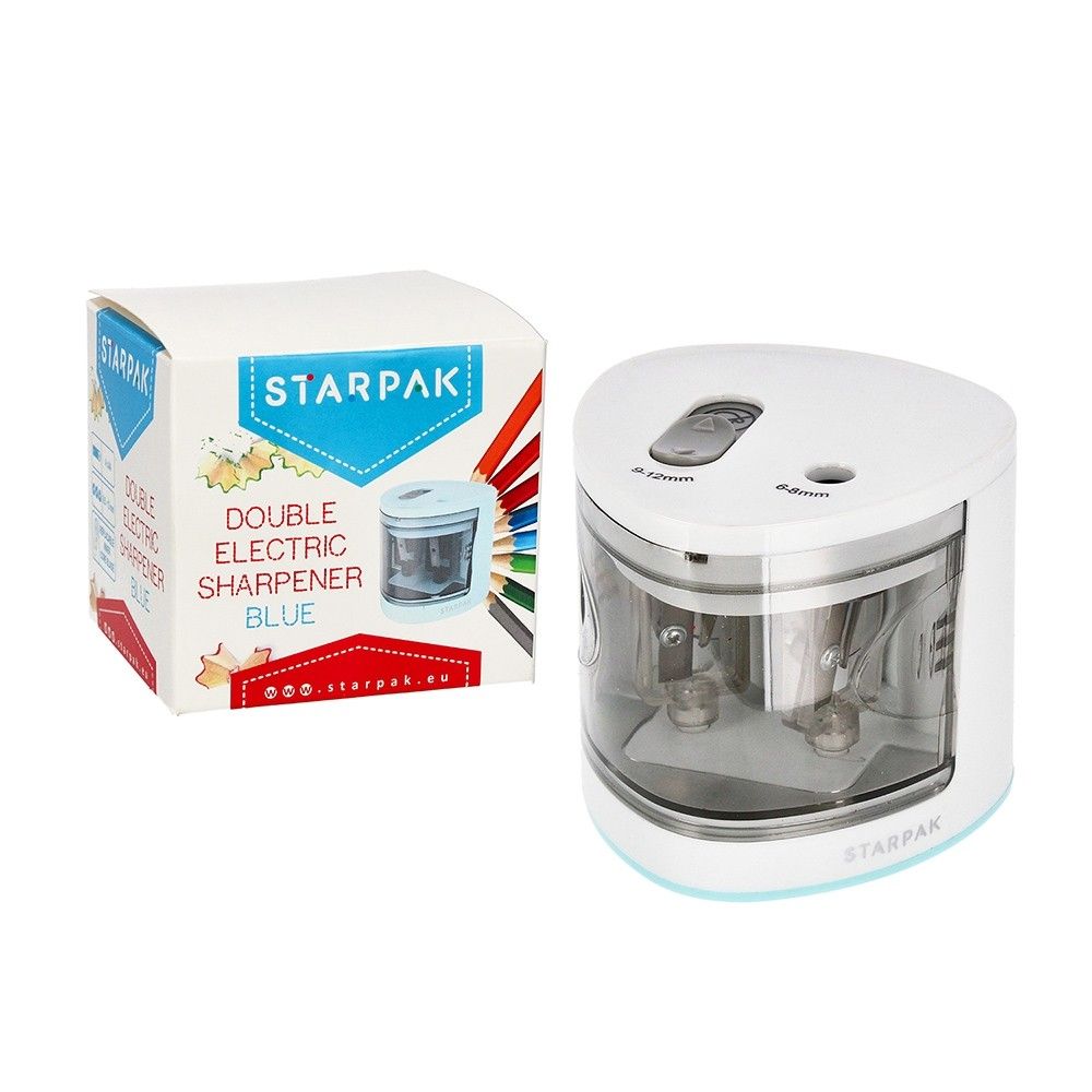 Ascutitoare electrica, dubla, alba - STARPAK 470856 35.294118