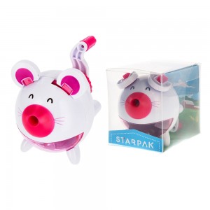 Ascutitoare cu manivela, Soricel, roz - STARPAK 470858 18.907563
