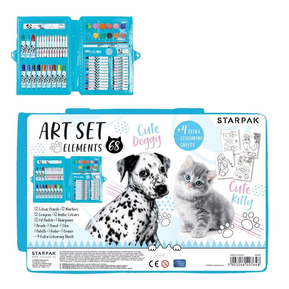 Trusa desen, 68 piese, Cuties - STARPAK 412612 37.815126