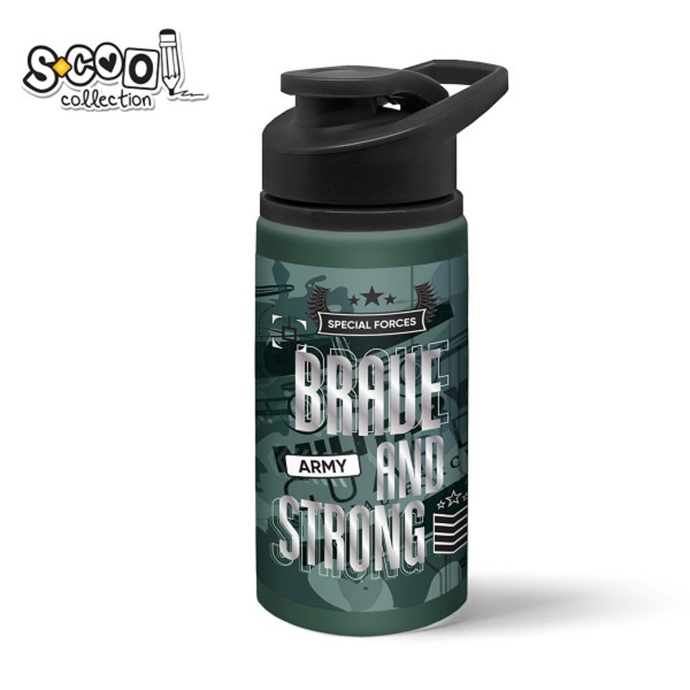 Sticla apa, aluminiu, Brave and Strong, 500ml - S-COOL SC1570 26.890756